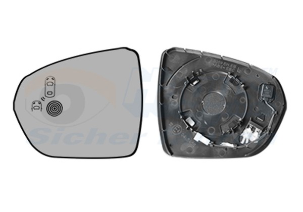 Spiegelglas AußEnspiegel Hagus VAN Wezel 4084835 Beheizbar FüR Opel A18 P1UO 2-image