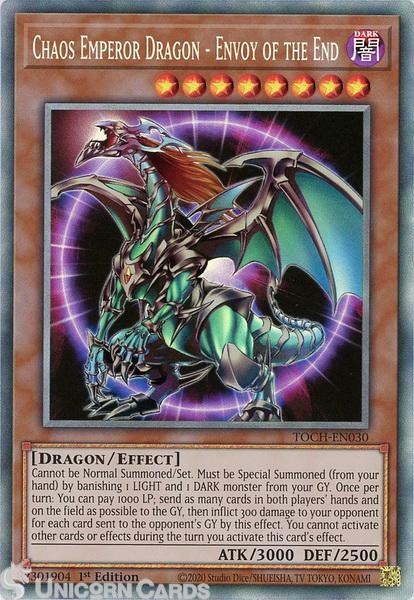 TOCH-EN030 Chaos Emperor Dragon - Envoy of the End Collector's Rare 1st Edition