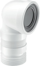 McAlpine WC-CON8F18 90 Degree Flexible WC Connector Durable & long-lasting White