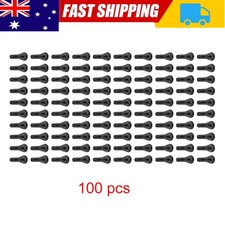 100x Car Auto TR 413 Snap In Tyre (Tire) Valve Rubber Tubeless Short Valve Black