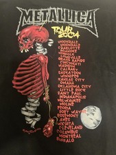 Vintage Men s METALLICA TOUR 2004 Black Cotton Rock Band T Shirt Size XL