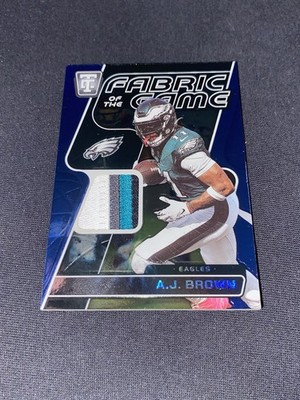 2025 Totally Certified AJ Brown Fabric of the Game Patch /75 Tri color
