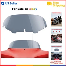 Motorcycle Windshield Smoke Tint Batwing 7 Inch Wind Deflector for Touring Mo...