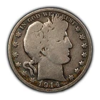 1914 50c Barber Silver Half Dollar - VG Key Date - SKU-Z5543