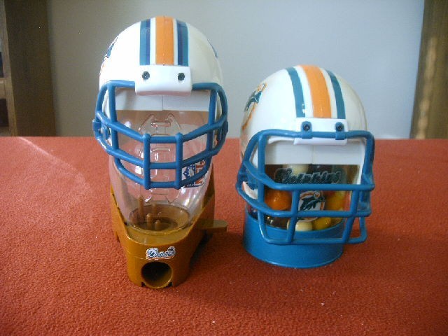 Vintage Miami Dolphins Helmet Gum Ball Machines Coin Piggy Bank