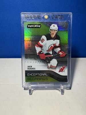 2019-20 Upper Deck Synergy Orange Photo Variants Jrsy #’d 86/86 Jack Hughes RC