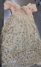 NWT Beige Prom Wedding Dress Ao Yan  with Sequin appliqué