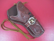 Western Style Single Loop Leather Belt Holster - Colt SAA 4 3/4" Barrel - XLNT