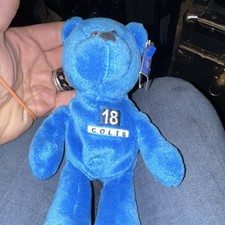 Limited Treasures Indianapolis Colts 18 Manning Stuffed Bear 2001 Small