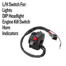 Left Hand Handlebar Light,Gear and Kill Switch Unit fits Honda TRX700XX 2008-09