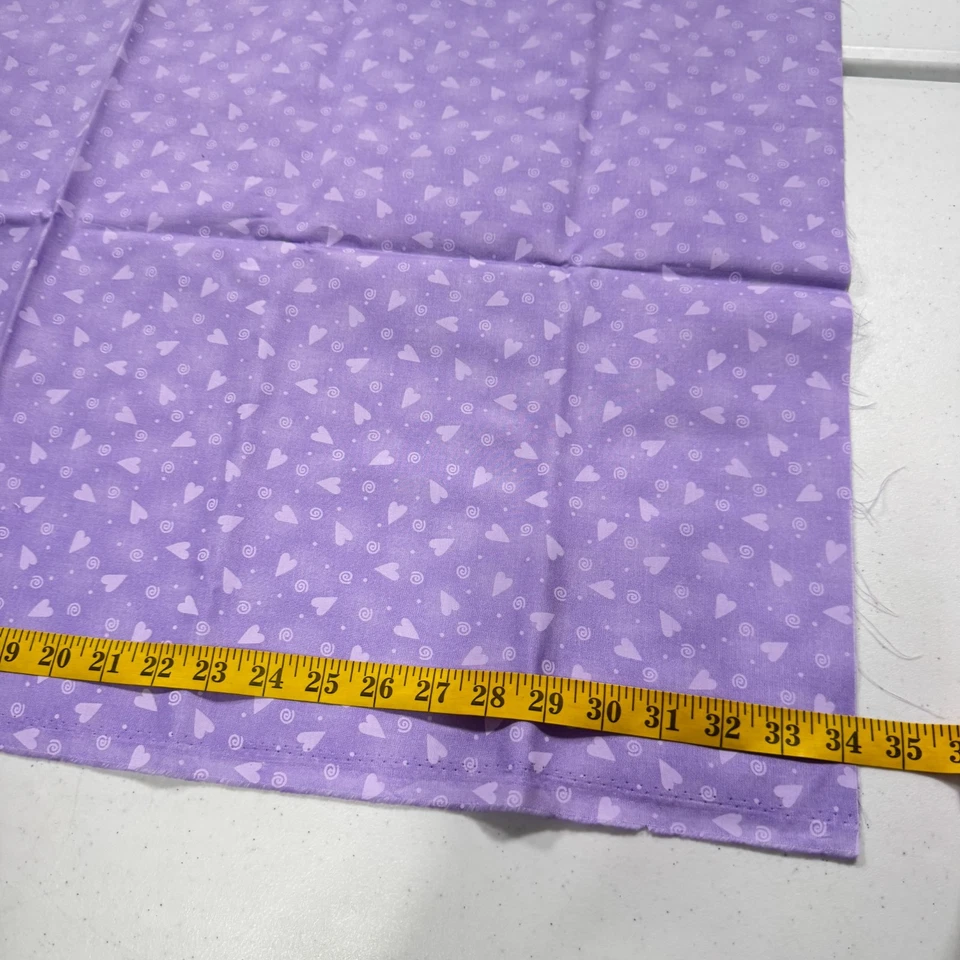 marcus brothers fabric quilting cotton purple hearts karen jarrar 43x34 - Image 4 of 4