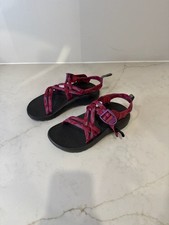 Chaco ZX/1 Cloud Double Strap Sandals Pink Purple Pattern youth size 2