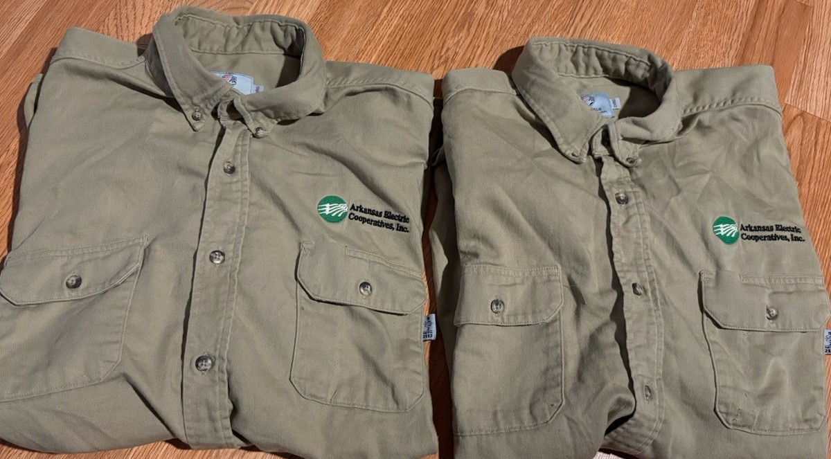 Tyndale Lot FR Button Down Shirt Mens 2XL LS Embroidered USA