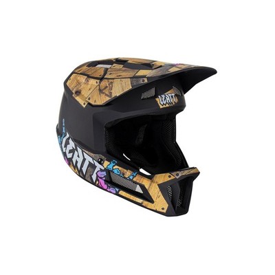 Leatt Fahrrad Helm MTB Downhill Gravity 2.0 Woody L Full Face Kopfschutz
