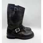 RE/DONE Womens Vintage Engineer Mid Calf Boots EU 40 US 10 Black Leather NWOB