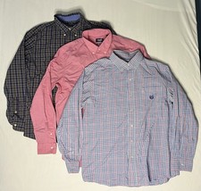 Chaps Oxford Dress Shirts Men’s SZ Large Multicolor Long Sleeve Button Up Lot X3