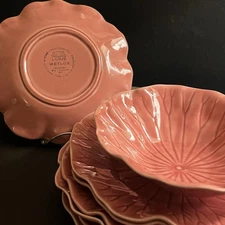 7 Metlox Poppytrail Lotus Pink Coral 8" Salad Plates Plus 1 6.75” Bowl MCM