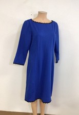 Talbots Blue Dress Scalloped Trim Womens 12 New