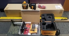 Johnson 40-6512 Rotary Laser Level Kit w/ Detector Tripod Rod Mount Case