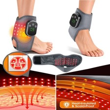 2PCS Red Light Therapy Ankle Massager Pain Relief 5 Heat Levels 3 Vibration Mode
