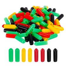 100pcs 4mm Rubber End Caps Cover Assortment PVC Vinyl Screw Thread Protector