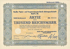 Nowa fabryka papieru i pergaminów Neuss akcje 1941 Balatum Dolny Ren