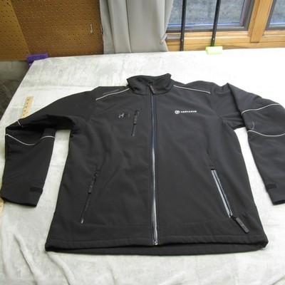Helly Hansen Barcelona Jacket Men XL Black Softshell Full Zip Workwear Wind LOGO