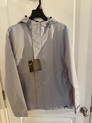 Ozark Trails Rain Jacket Gray Size Large Water Resistant- Vented Back + Pockets