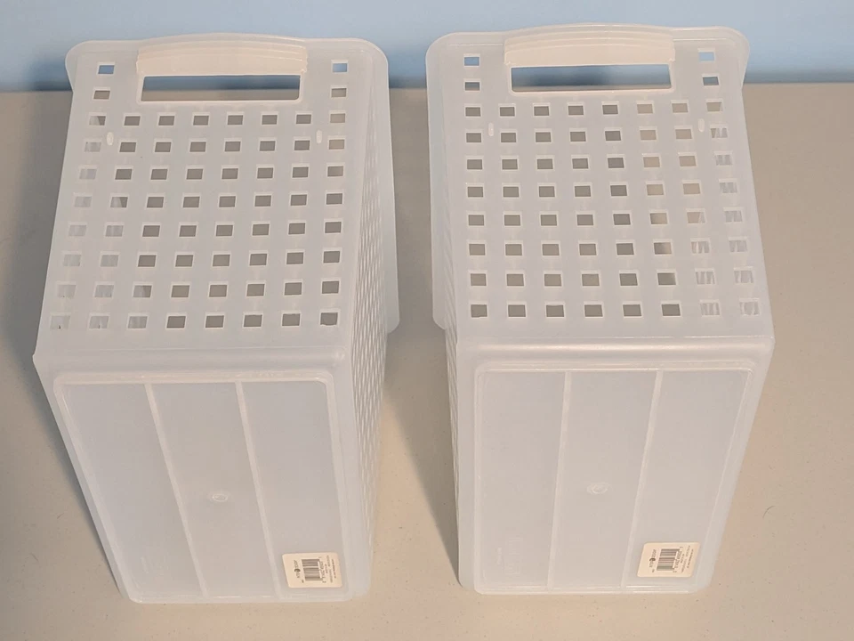 Lot of 2 InterDesign IDesign Modulon Lg Plastic Storage Organizer Container Bins - Image 4 of 4
