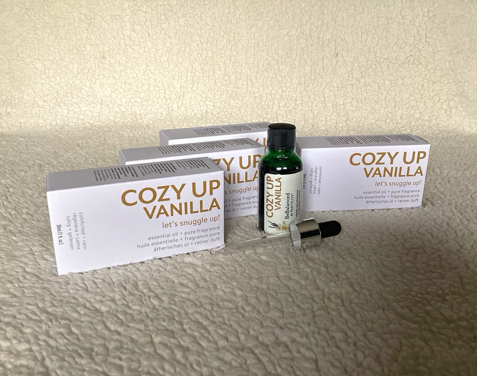 PartyLite Bath & Body Works Cozy Up Vanilla Öl Glasflasche grün 4x, Neu in OVP - Bild 1 von 1