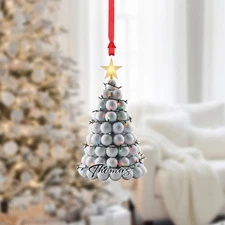 Personalized Golf Ball Tree Christmas Ornament Golfer Gift
