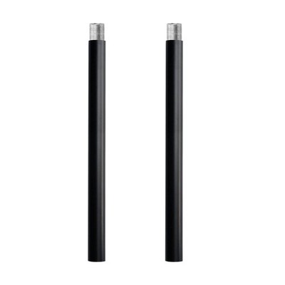 2 Pcs 5inch Length Matte Black M10 Threaded Extension Rod For Pendant Light Isla