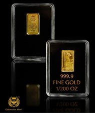 The Germania Mint 1/200 oz Au999.9 Fine Gold 24 Carat Stamped Bar