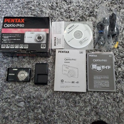 PENTAX Optio P80 schwarz kompakte Digitalkamera 12 MP getestet aus Japan
