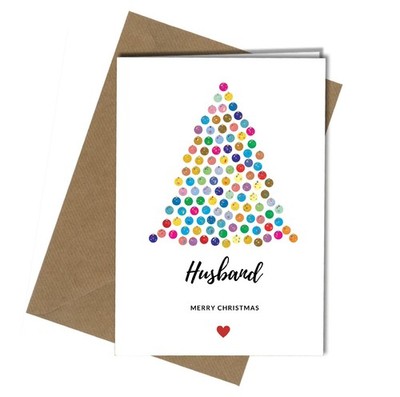 MINIMALISTISCHE KARTE - FROHE WEIHNACHTEN EHEMANN - A5 GRUSSKARTE