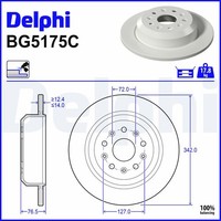 2X Delphi Bremsscheibe Voll Ø342Mm FüR Jeep Wrangler IV JL