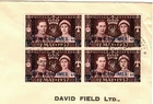 MOROCCO AGENCIES KGVI FDC 1937 15c Block{4} GB London First Day Cover PB270
