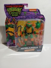 TMNT Mutant Mayhem MICHELANGELO  THE ENTERTAINER  FIGURE with baby turtle