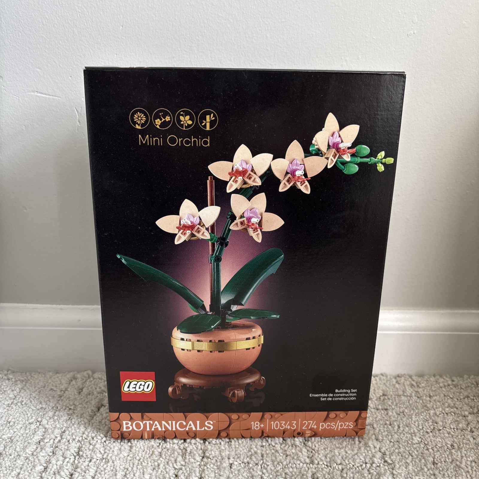 LEGO Botanicals Mini Orchid Building Set 10343 for Adults