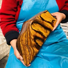 12.32LB Large Natural Tiger's-Eye Rough Raw Stone Rock Specimen Madagascar Heals