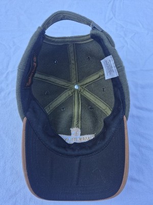 Vintage Timberland Green Wool Cap Brown Suede Brim Adjustable Made