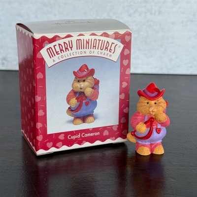 Vintage Hallmark Merry Miniatures CUPID CAMERON Valentine's Day 1996 Cowboy Hat