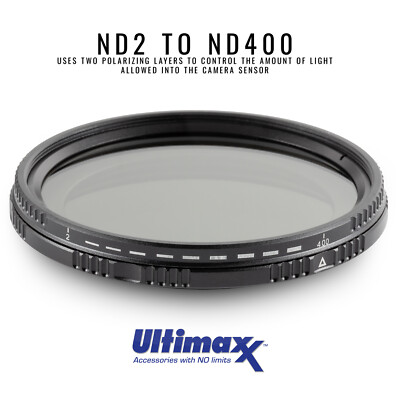 ULTIMAXX Variable Neutral Density Twisting Multi-Coated Filter ND2-ND400