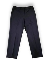 ST. JOHN Emma Stretchy Wool Pant Straight Leg True Navy size 10 New 495