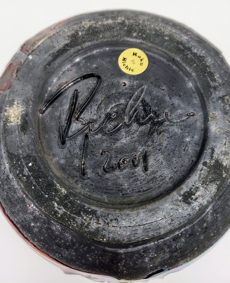 Richie Pottery Decorative Raku Traditionally Made Vase Pueblo Colorado