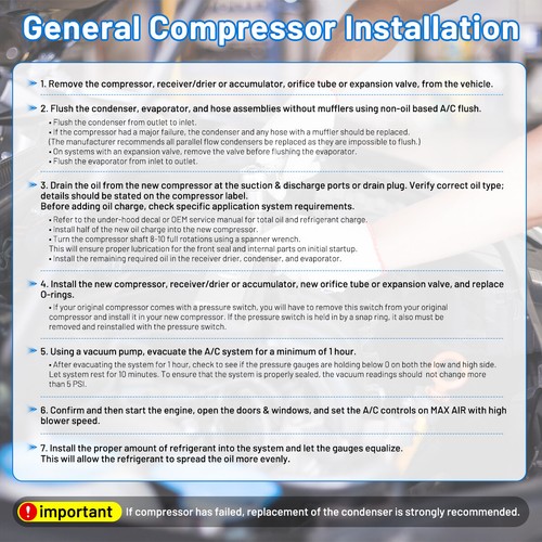 AC Compressor 22224C Fits Cadillac SRX 3.6L 2012 2013 2014 2015 2016 #OEM - Picture 8 of 10