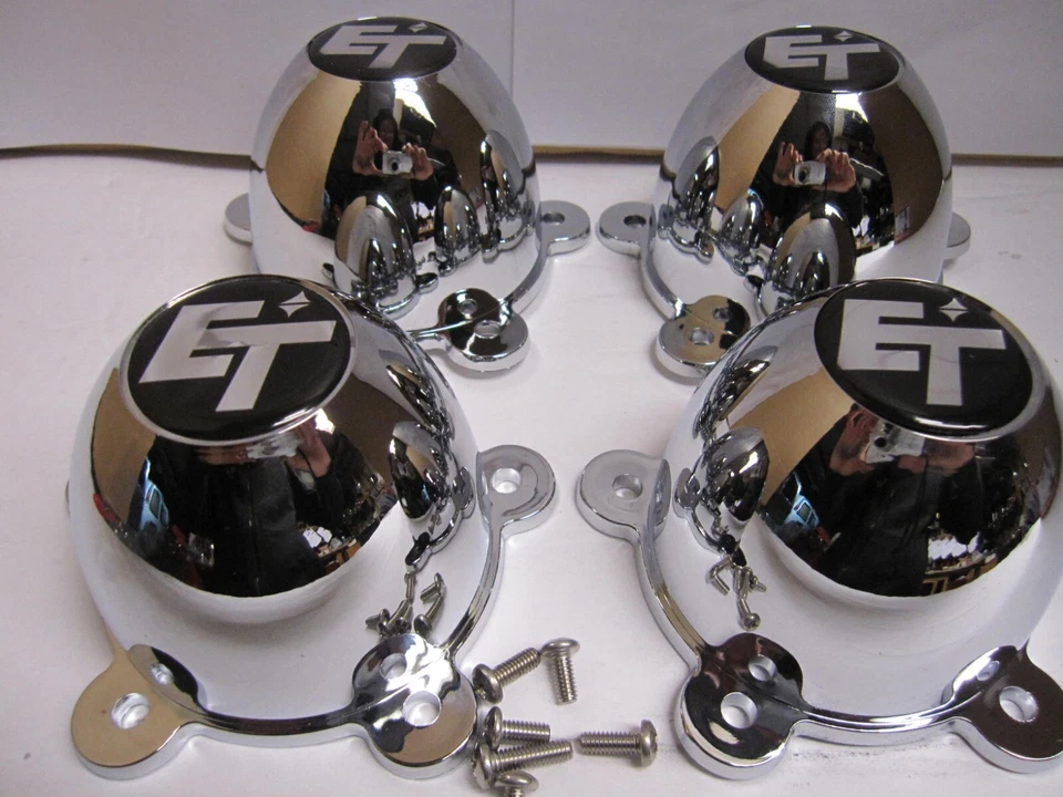 4 5 TAPAS DE PLÁSTICO OREJERAS 5 TACOS E.T TAPAS CENTRALES PARA RUEDAS MAGS 2 1/8 ORIFICIO ESPACIADO Foto 2 de 4