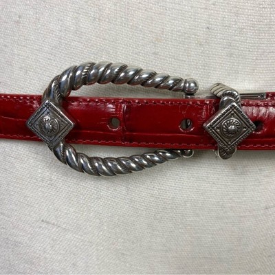 Brighton red croc embossed belt size 36 | eBay display picture 1