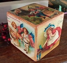 Patriotic Primitive Shelf Block Victorian 4th of July Memorial Independance Day