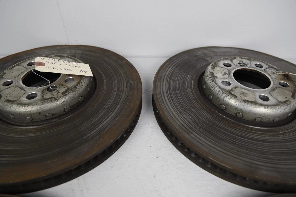 18-20 BMW M550i G30 Front & Rear Left Right Brake Disc Rotors SET of 4 OEM - Image 2 of 4